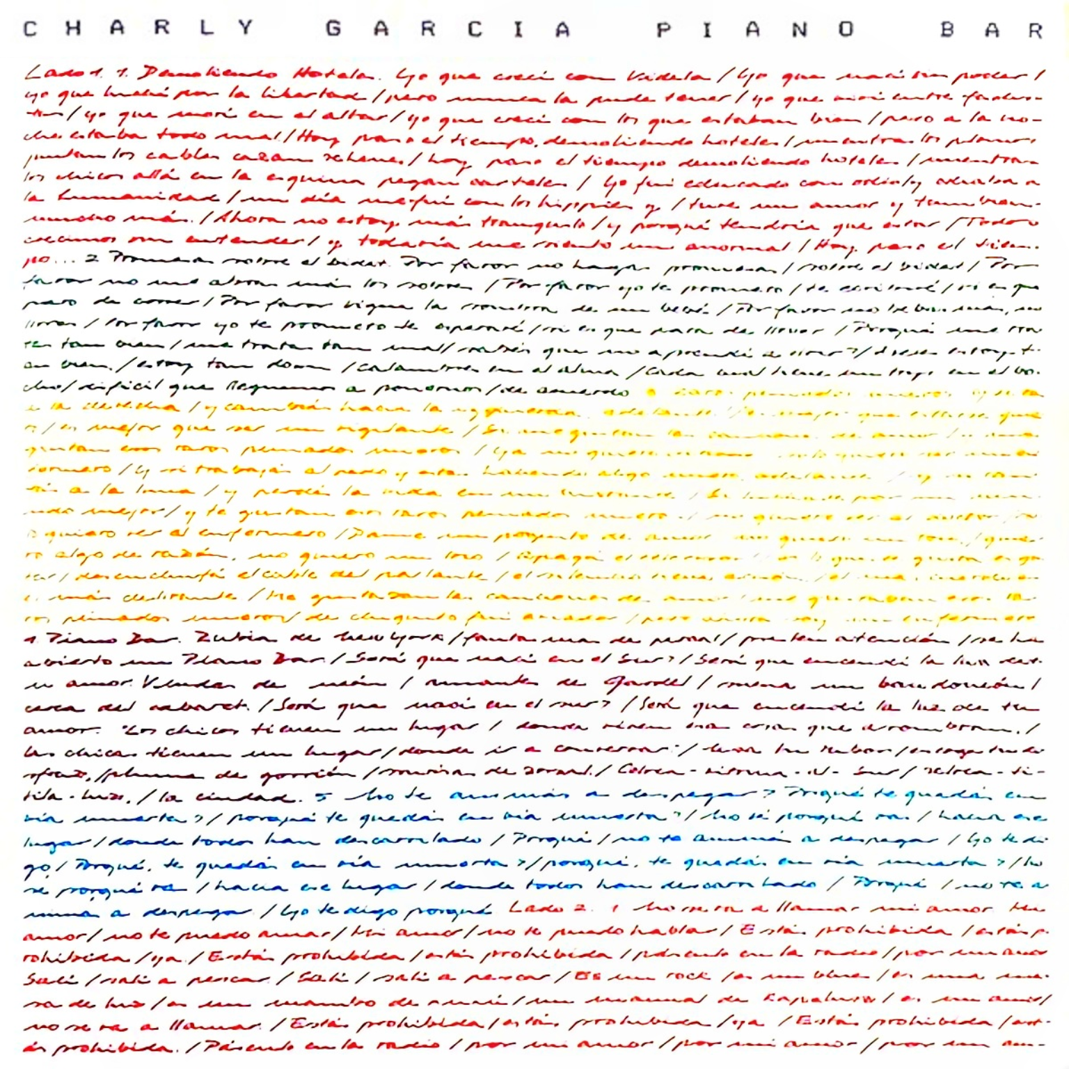 CHARLY GARCÍA "Piano Bar"